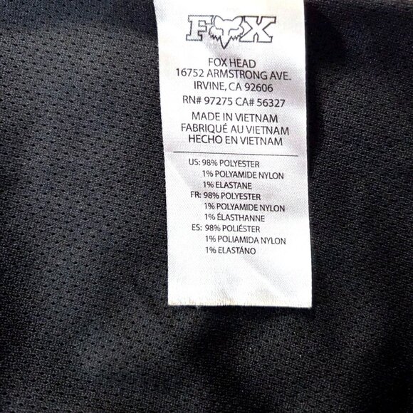 Fox Racing Blackout Long Sleeve Jersey S Adult  Black With White Graphics - Picture 6 of 8